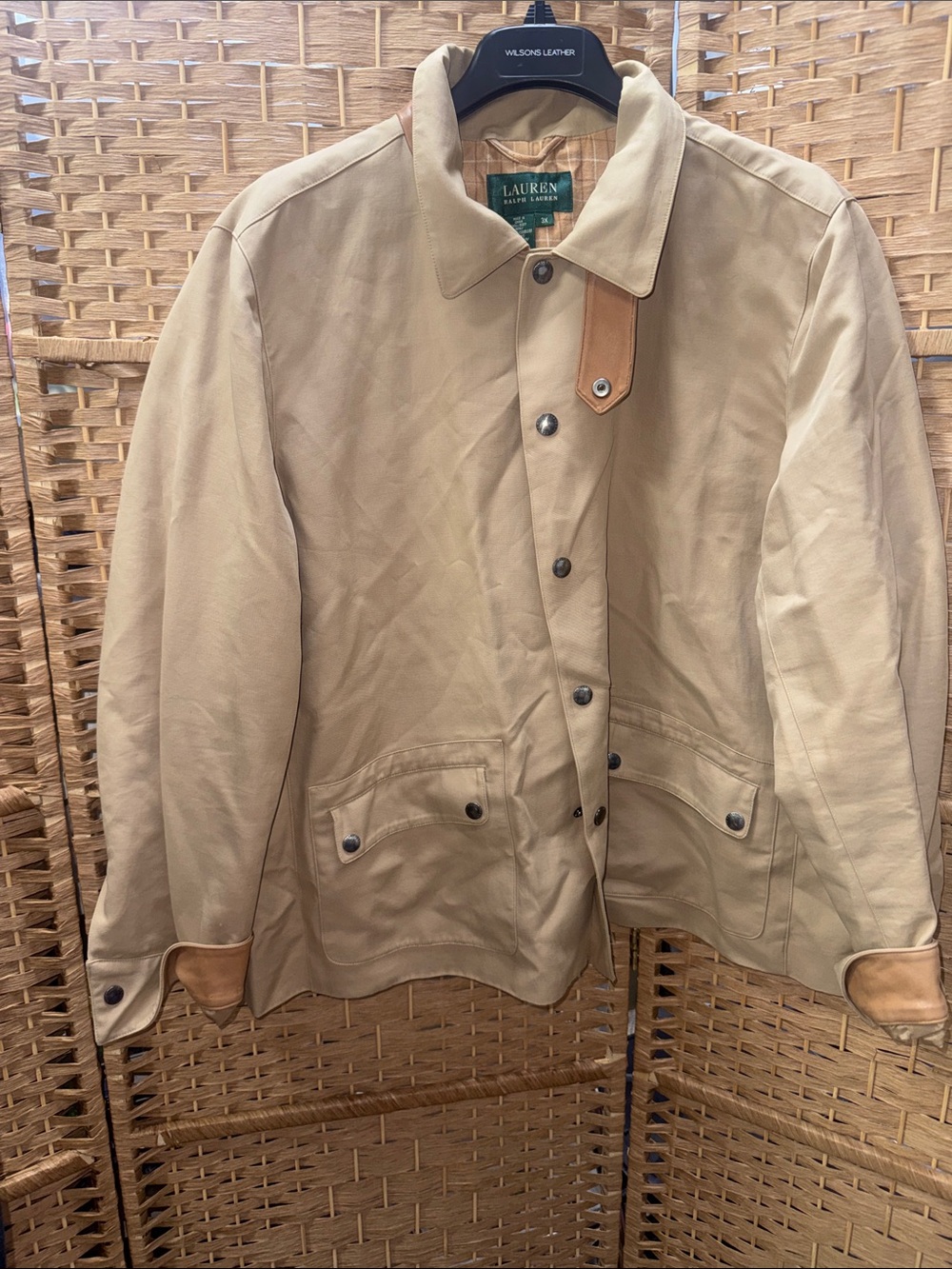 Lauren Ralph Lauren Tan Cotton-Blend Lightweight Jacket
